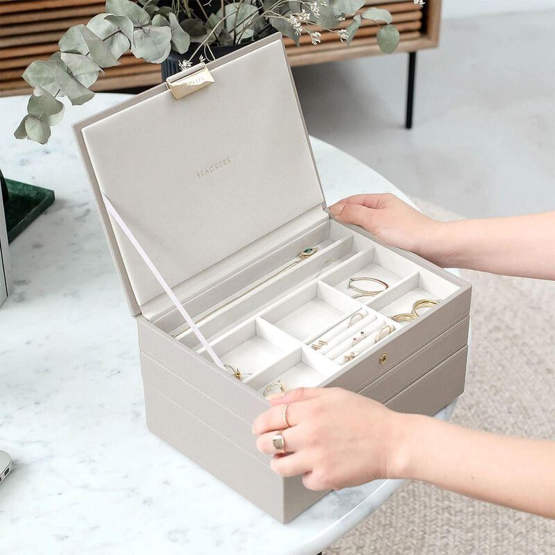 Stackers Classic Jewellery Box Set 3 Taupe image number 2