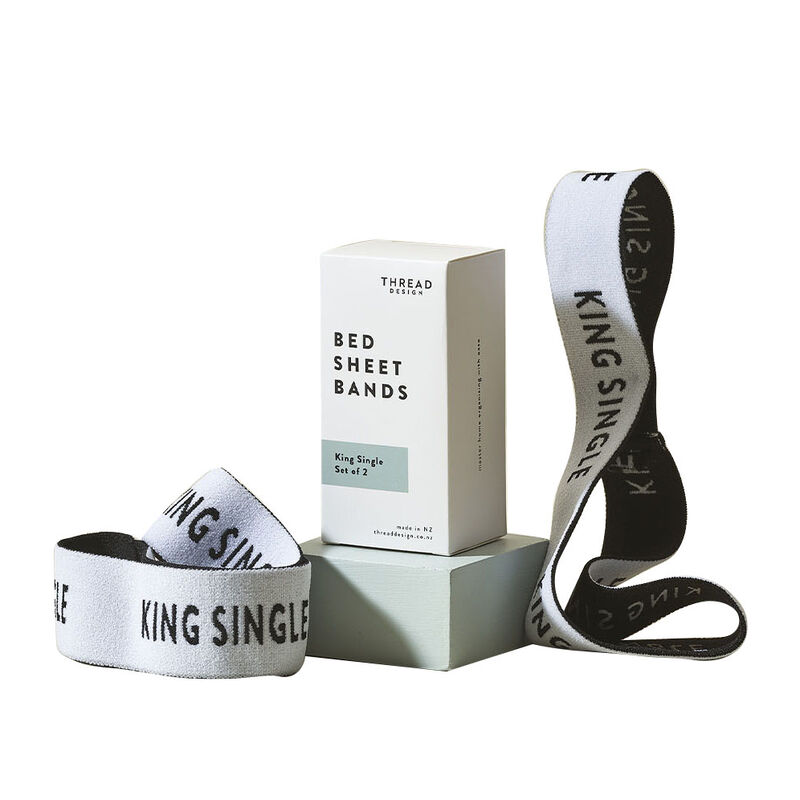Thread Design Bed Sheet Band Set Of 2 - King Single image number 0