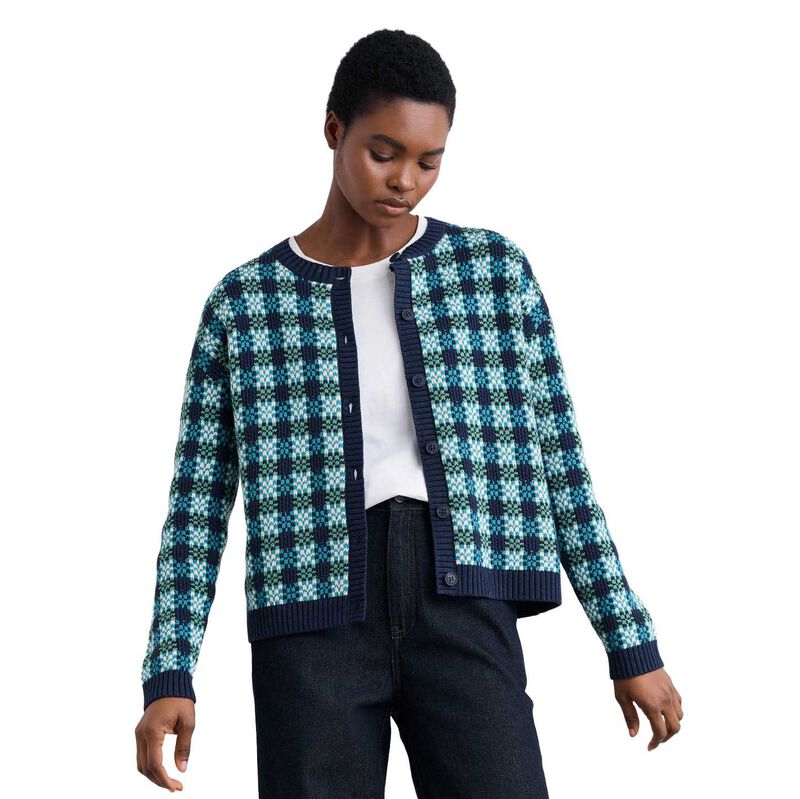 Seasalt Cornwall Kensa Cardigan Circlet Maritime Emulsion image number 0