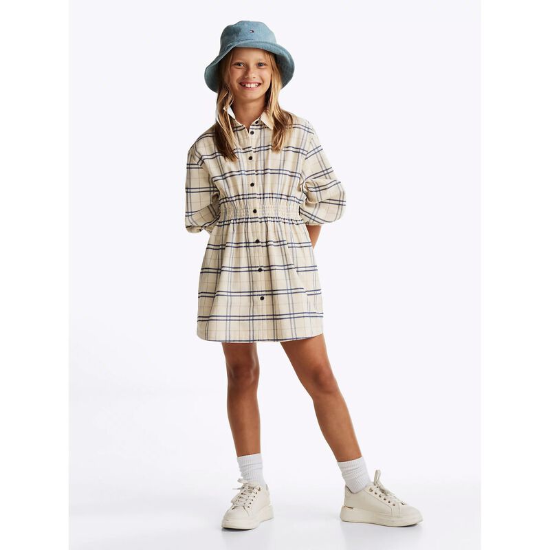 Tommy Hilfiger Corduroy Check Shirt Dress LS 4-7Y image number 1