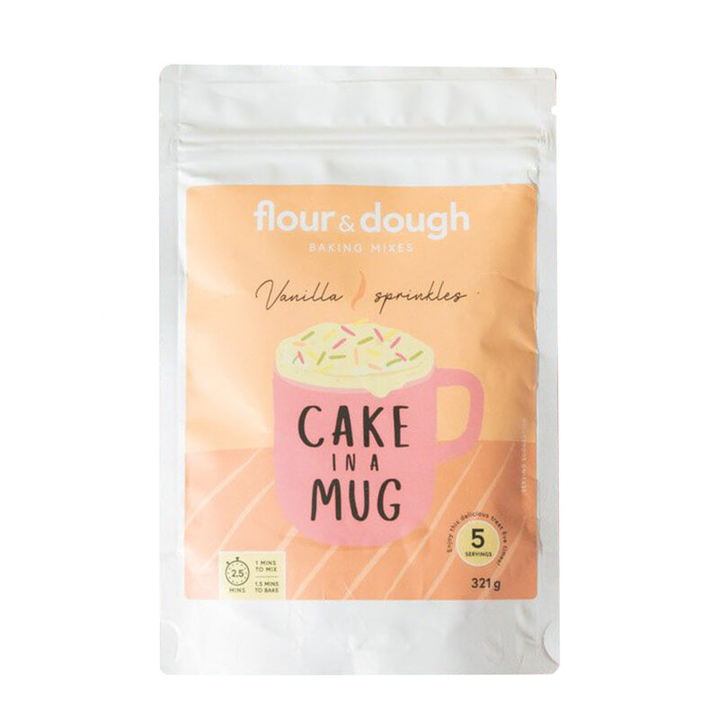 Flour & Dough Vanilla Sprinkles Cake in a Mug 321g image number 0