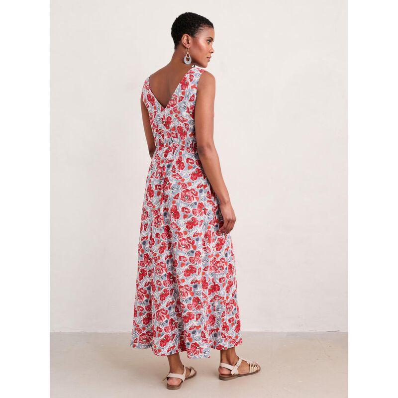 Seasalt Cornwall Polmanter Dress Crayon Poppy Heron Mix image number 1