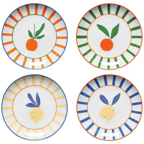 Danica Citrus Burst Appetizer Set Of 4 Plates