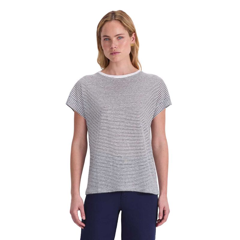 Sportscraft Tonia Crew Neck Linen Tee image number 0