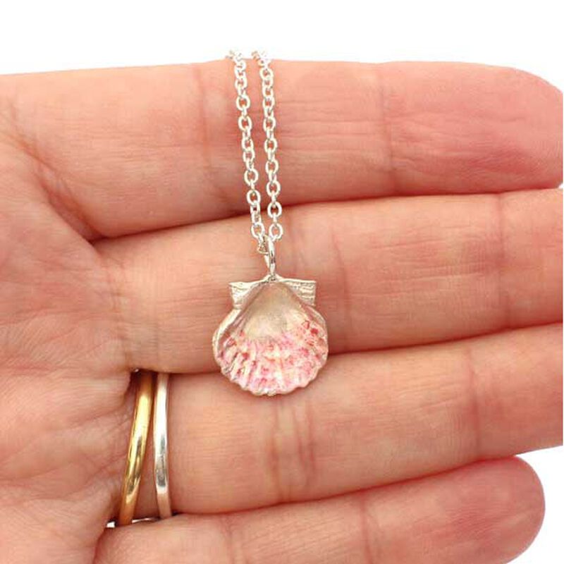 Lilygriffin Jewellery Handpainted Fanshell Necklace 45cm image number 2