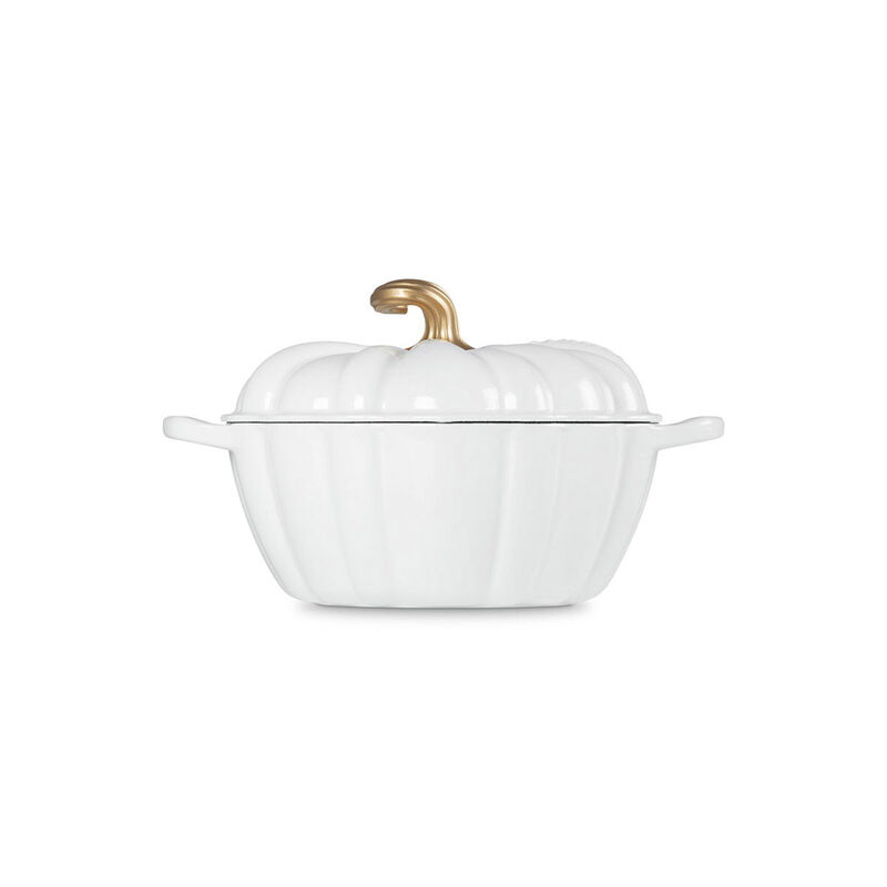 Le Creuset Signature Pumpkin Cocotte 24cm Foret Gold Knob image number 18
