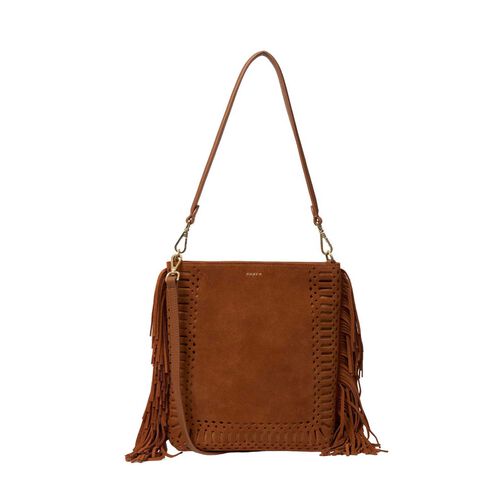 SABEN Claudette Shoulder Bag Suede + Fringe