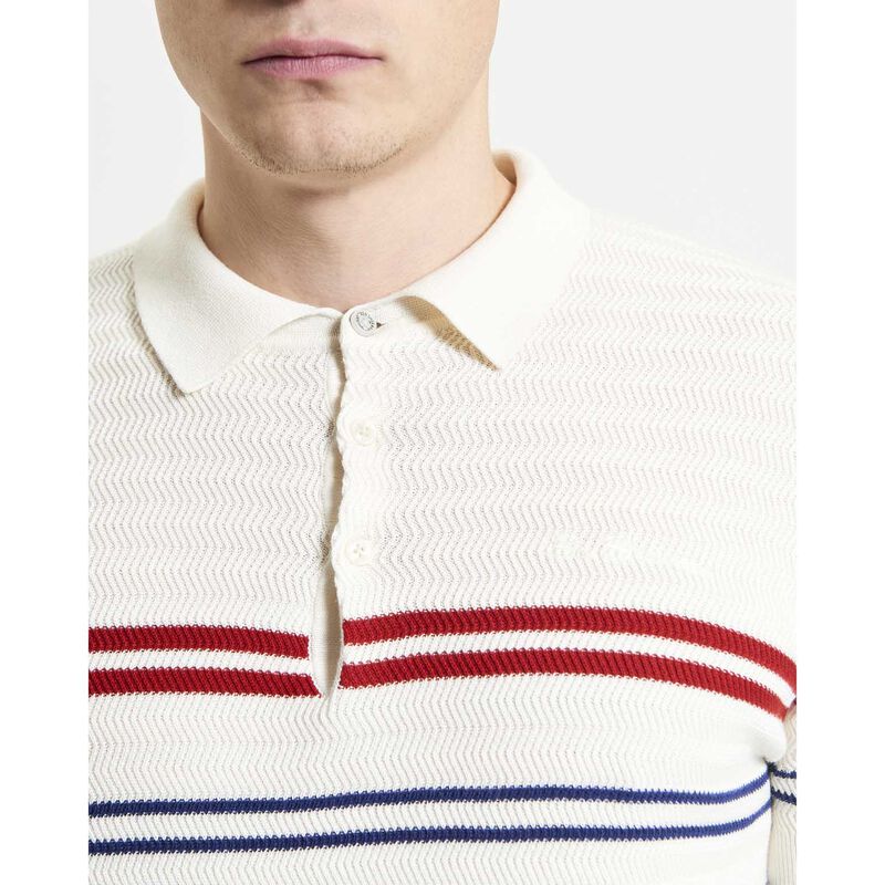 Ben Sherman Herringbone Stripe Polo Shirt image number 2