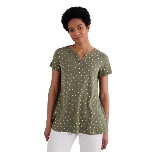 Seasalt Cornwall S/S Risso Top Little Sponge Spot Bramble