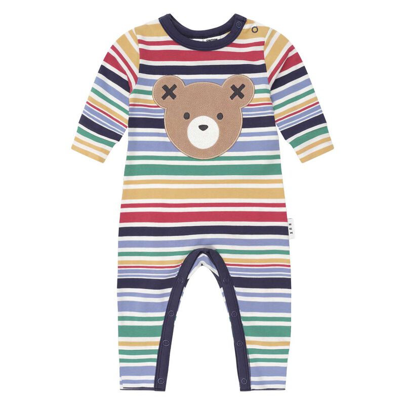 Huxbaby Rainbow Stripe Huxbear Romper image number 0