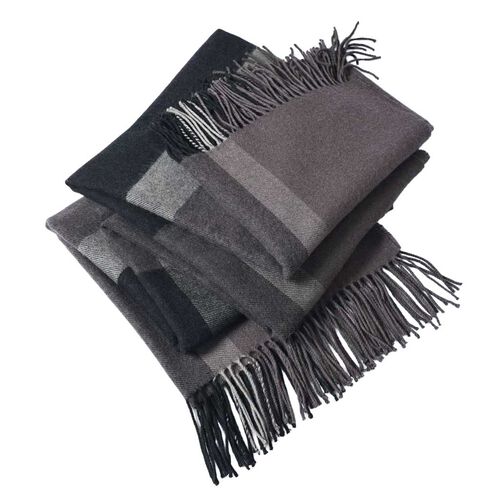 MM Linen Schist Lodge Lambswool Throw 130x200