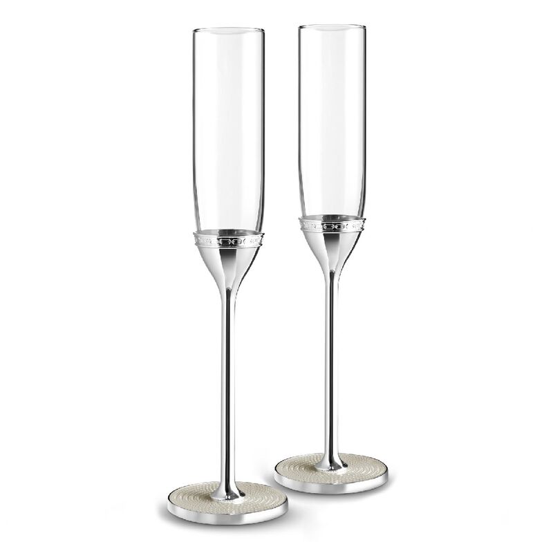 Wedgwood Vera Wang With Love Nouveau Pearl Toasting Flutes image number 0