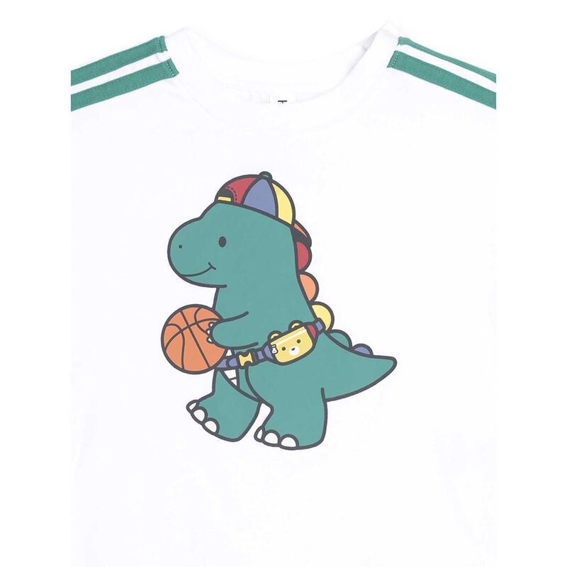 Huxbaby Baller Dino Sporty Stripe Tee 3M-2Y image number 1