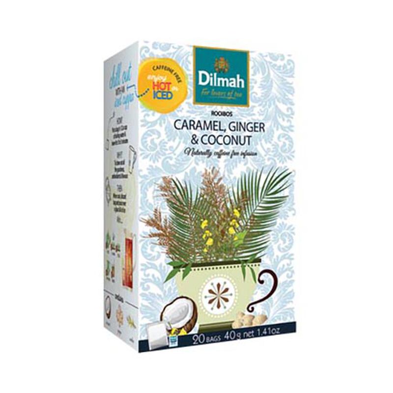Dilmah Caramel Ginger & Coconut Tagged Infusion 20 Teabags image number 0