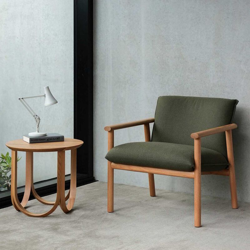 Citt&agrave; Horizon Side Table Oak  51cmdia x 45cmh image number 3
