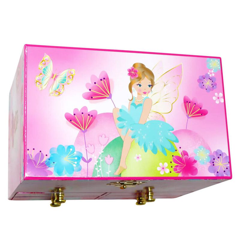 Pink Poppy Fairy Butterfly Friends Medium Musical Jewellery Box image number 3