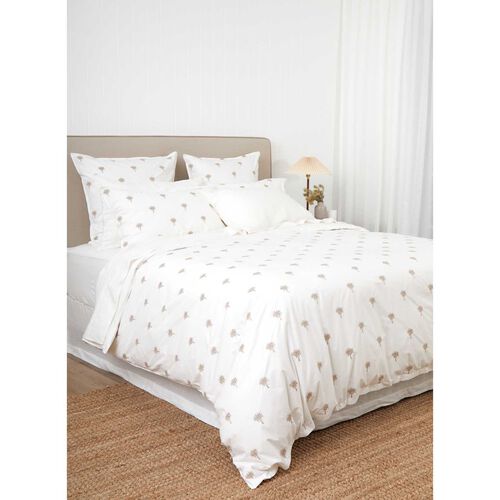 Wallace Cotton Palm Island Embroidered Duvet Set