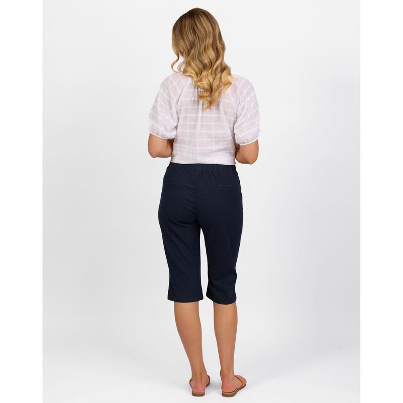 Vassalli Below Knee Slim Leg Elastic Waist Pant image number 1