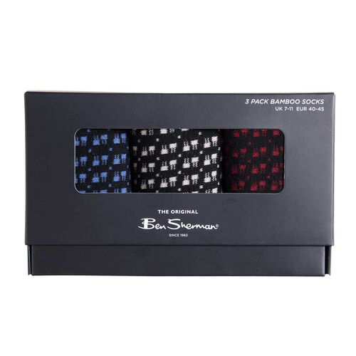 Ben Sherman 3 Pack Mod Stripe Sock (Boxed)