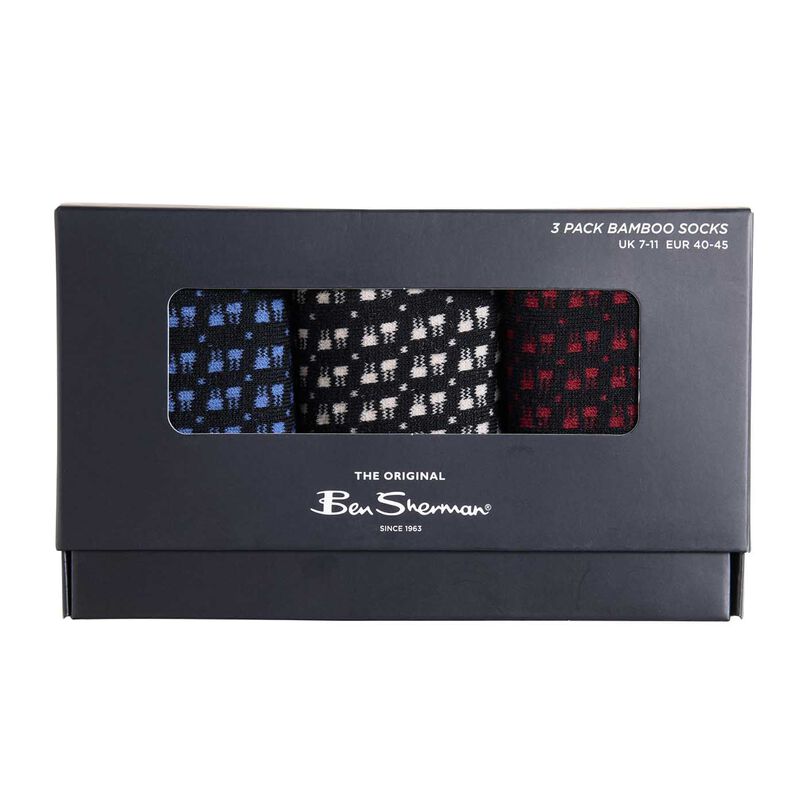 Ben Sherman 3 Pack Mod Stripe Sock (Boxed) image number 0