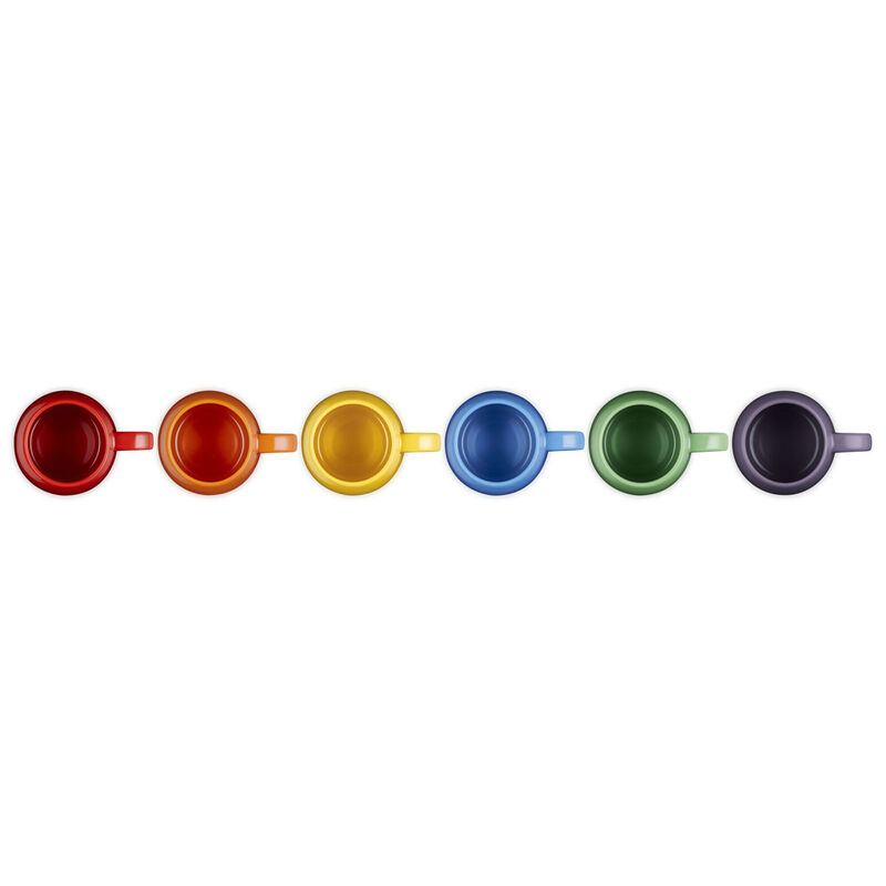 Le Creuset Stoneware Rainbow Set of 6 Coupe Mugs image number 1