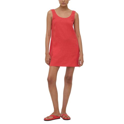 Assembly Label Selma Linen Mini Dress Chilli
