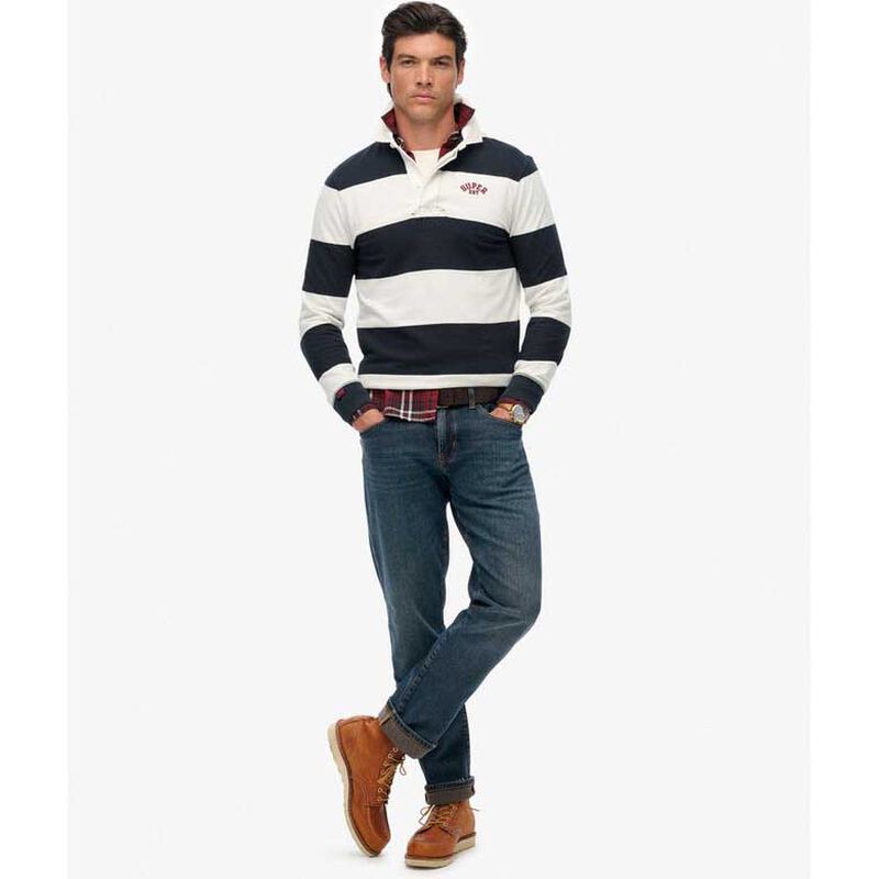 Superdry Vintage Athletic Stripe Rugby image number 3