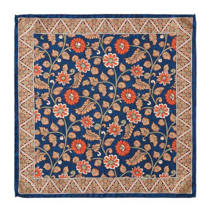 Cambridge Taupe Floral Pocket Square image number 0
