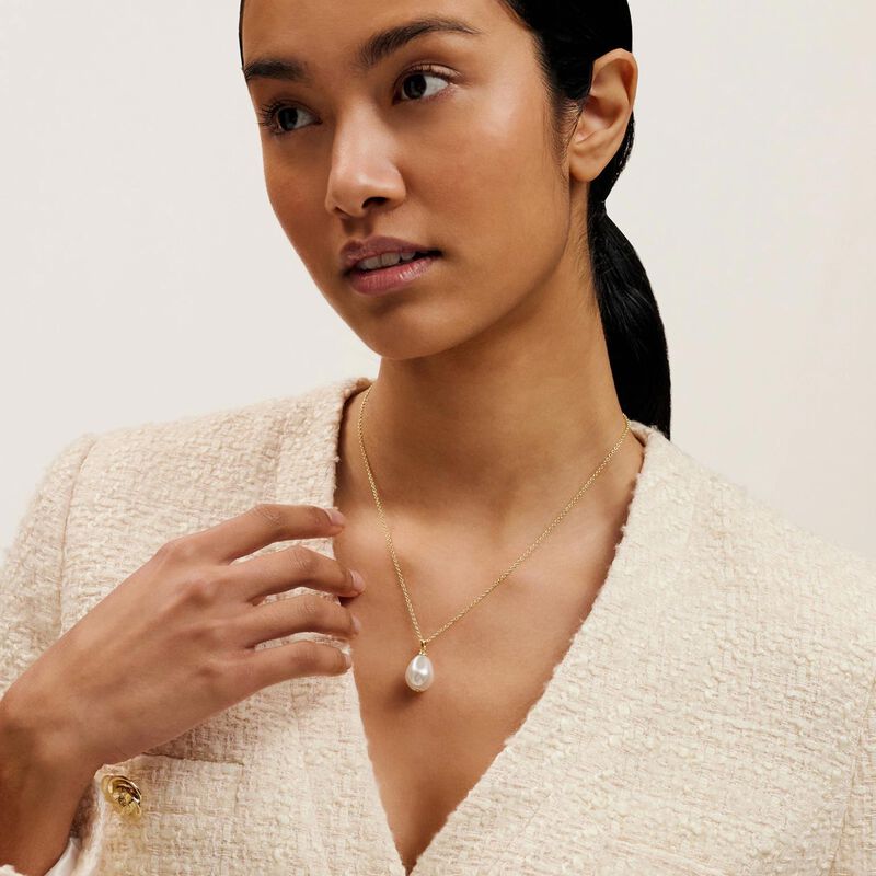 Ted Baker Parmlia Pearly Chain Pendant Necklace image number 3