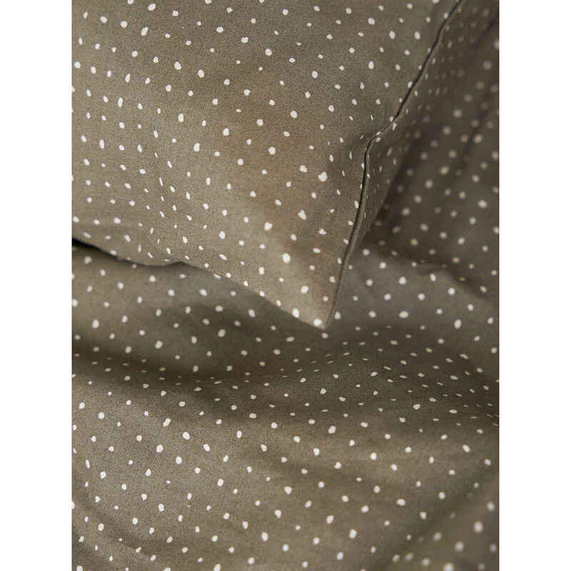 Citt&agrave; Inku Organic Cotton Linen Duvet Cover Olive Q 210x210cm image number 1