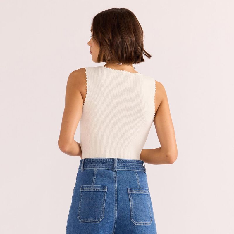 MINKPINK Isla Boucle Knit Tank image number 2