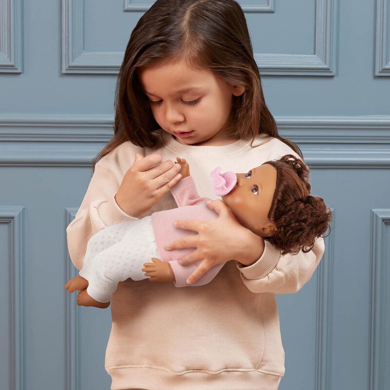 Lullababy 14" Doll W/ Hair & Pink Top image number 3