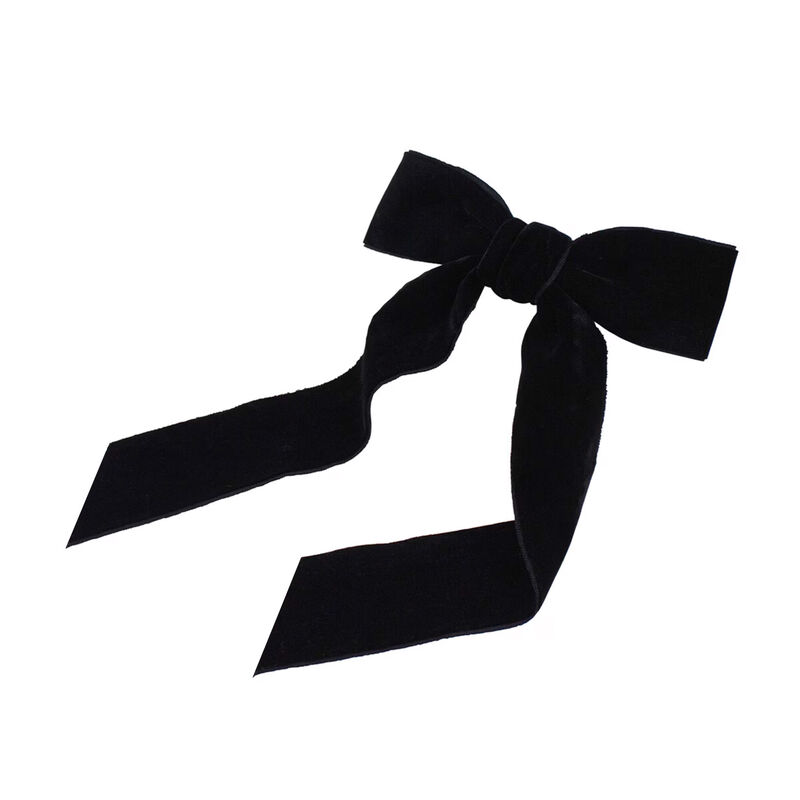 Adorn By Mae Barette Velvet Bow Black image number 1