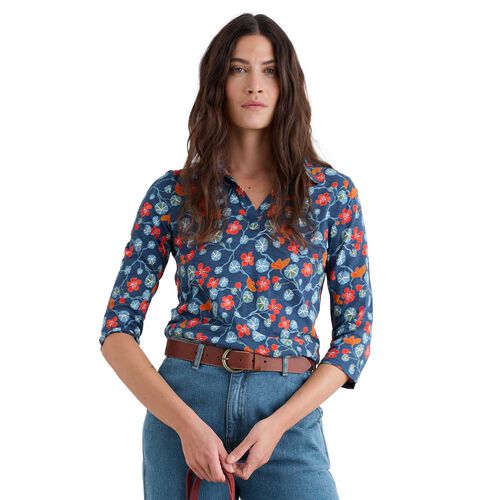 Seasalt Cornwall Wavecrest Shirt Winding Nasturtiums Squall