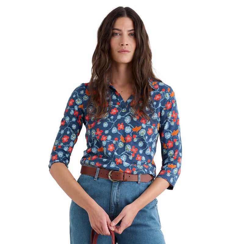 Seasalt Cornwall Wavecrest Shirt Winding Nasturtiums Squall image number 0