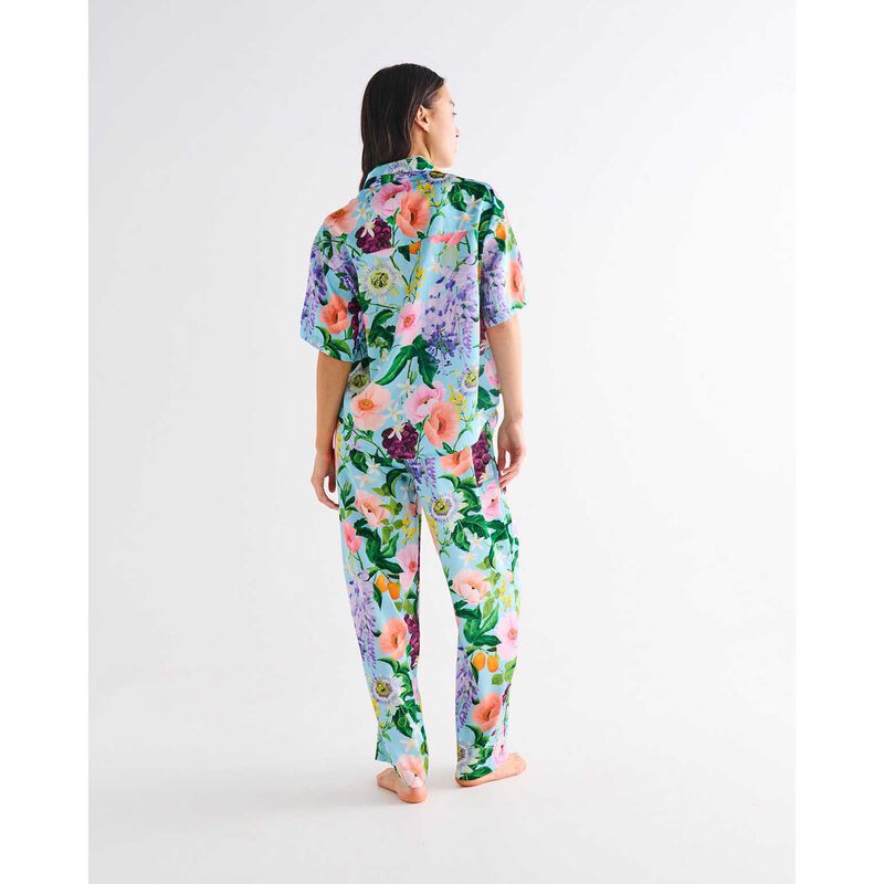 Kip&Co Spring In The Air Adult Satin SS Shirt & Pant Pyjama Set image number 1
