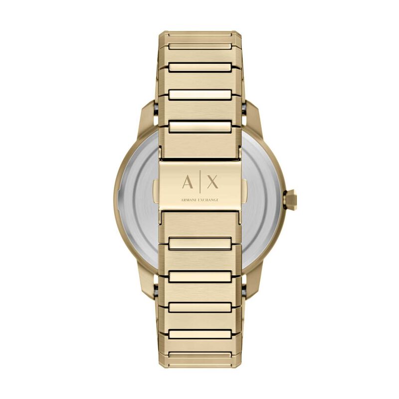 Armani Exchange Three-Hand Gold-Tone Stainless Steel Watch image number 1