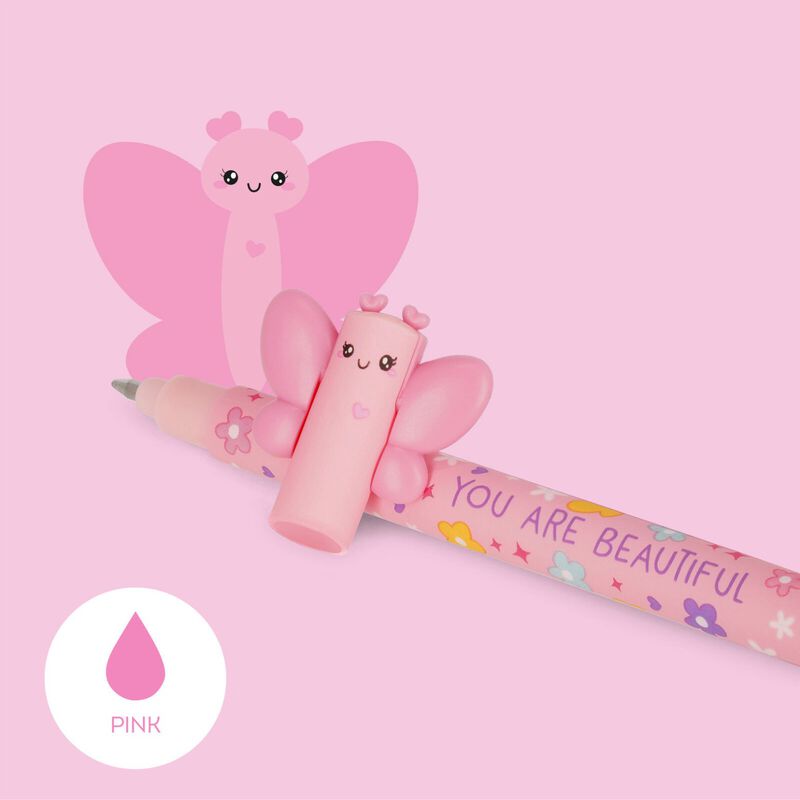 Legami Butterfly Erasable Pen - Pink Ink image number 2