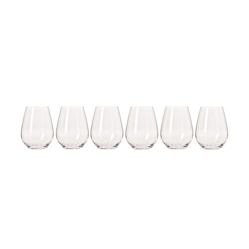 Krosno Harmony Stemless Wine Glass 400ml Set Of 6 Gift Boxed