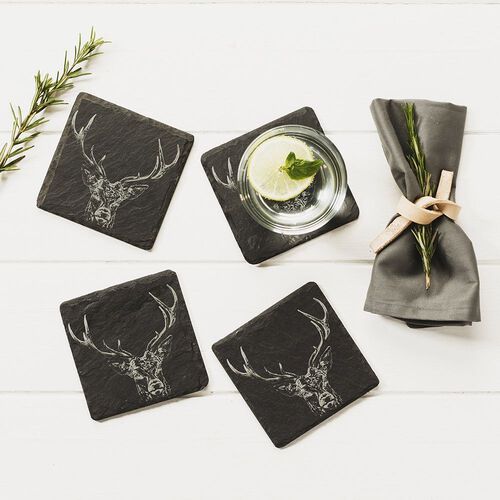 Selbrae House 4 Coasters - Stag Prince