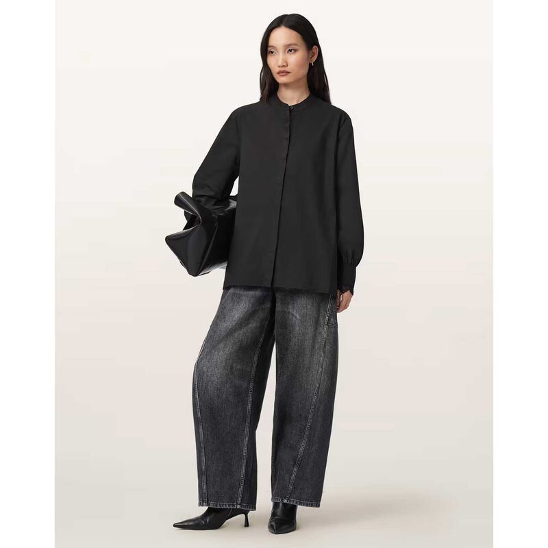 AllSaints Ethel Lace Trim Shirt image number 3