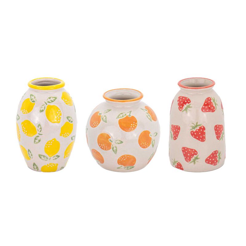 Sass & Belle Fruit Stamped Mini Vases - Assorted image number 0