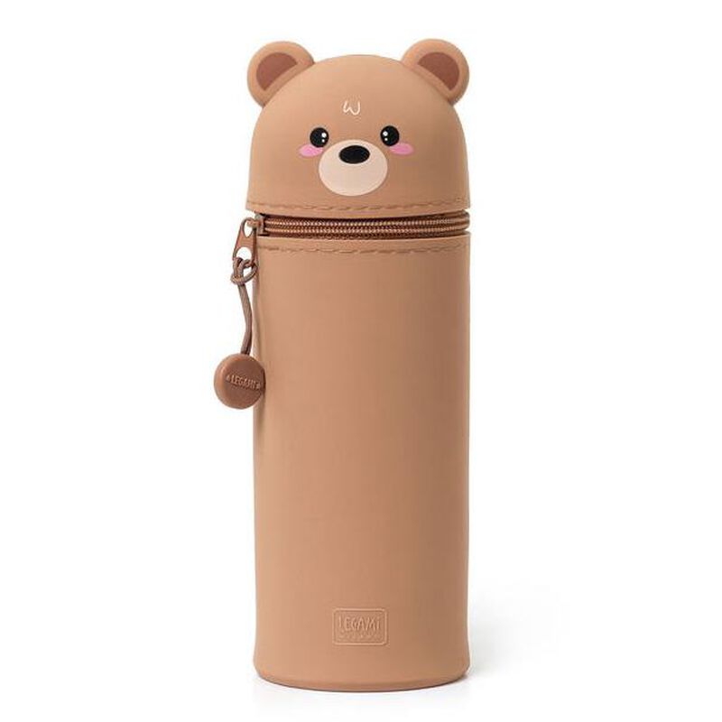 Legami Kawaii 2-in-1 Soft Silicone Pencil Case - Teddy Bear image number 0