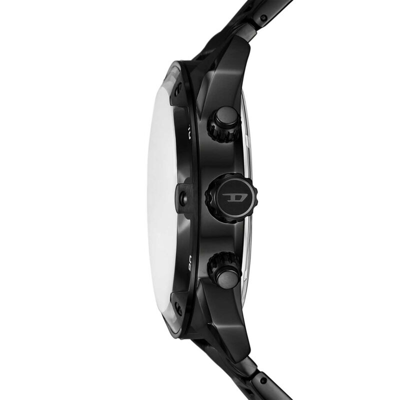 Diesel Spiked Chronograph Black Stainless Steel Watch DZ4691 image number 2