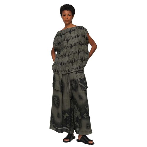 La Vaca Loca Cap Sleeve Print Top