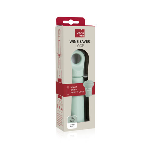Vacu Vin Loop Wine Saver Pump & Stopper - Jade