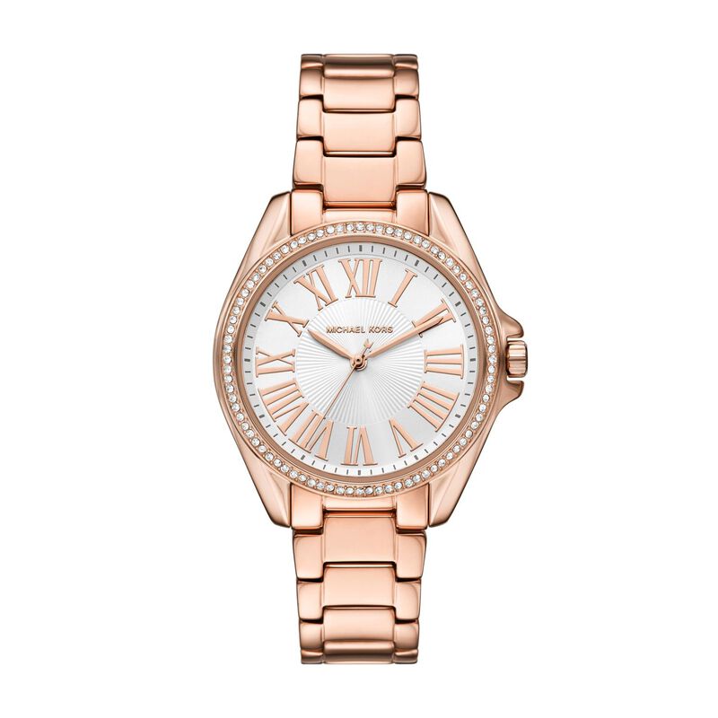 Michael Kors Kacie Three-Hand Rose Gold-Tone Stainless Steel Watch MK4853 image number 0