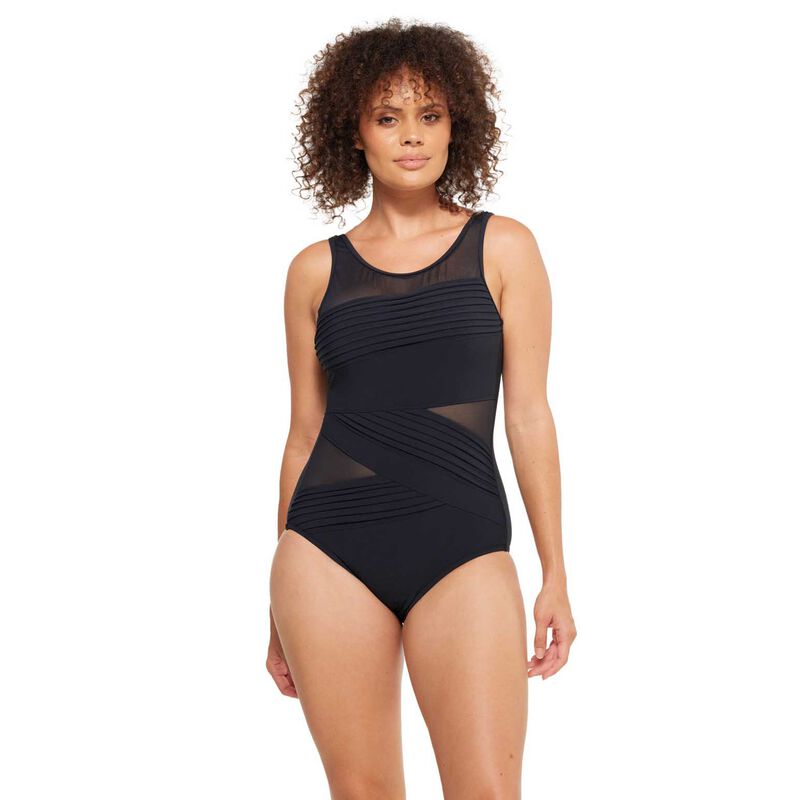 Togs Mesh Pleated Swimsuit image number 0