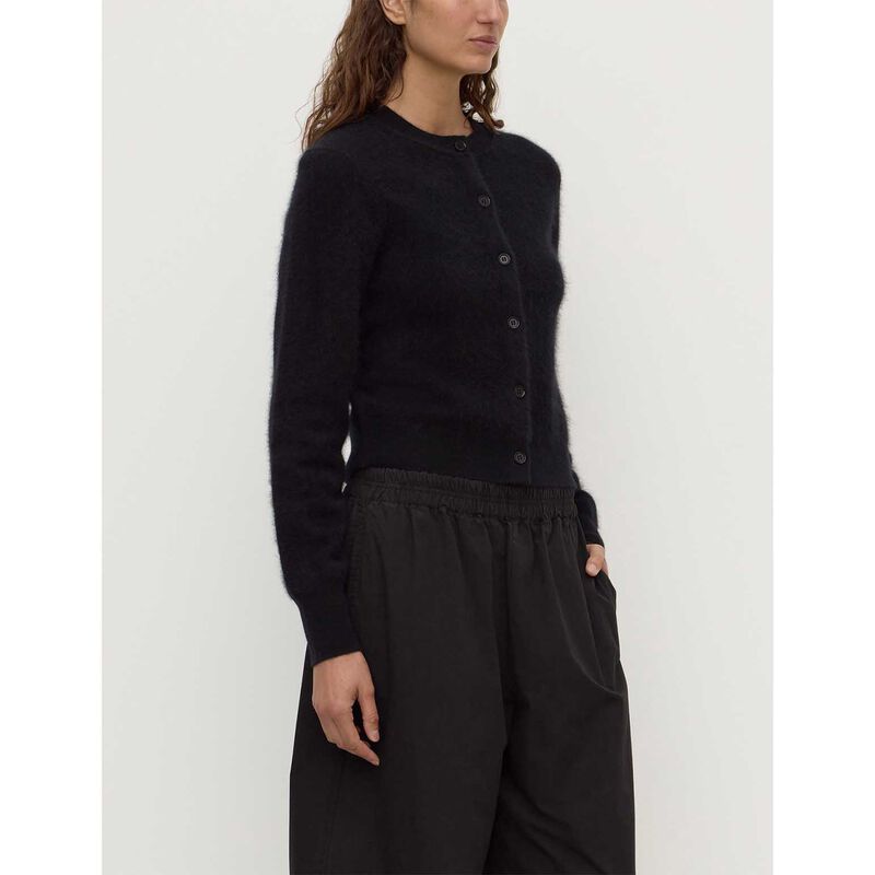 Assembly Label Carina Merino Wool Long Sleeve Cardigan Black image number 2