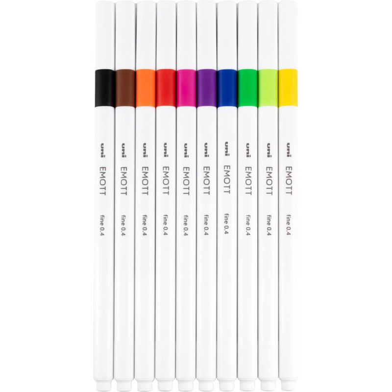 EMOTT Fineliner Markers 0.4mm - Assorted 10 Pack Set 1 image number 1